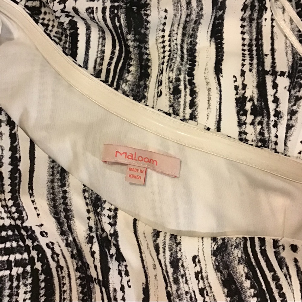 Maloom Black and White One Shoulder Dress - Picture 6 of 6